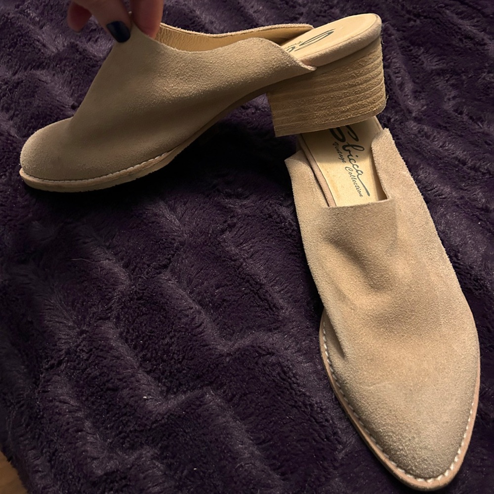 Sbicca Vintage Collection Salem Mule Leather Slide 9 Tan